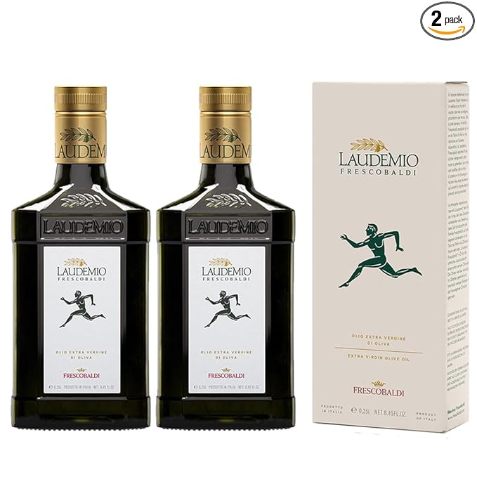 Frescobaldi Laudemio Extra Virgin Olive Oil 8.45 FL Oz 250ml 2 Pack Premium Award Winning Product of Tuscany Italy Fruity &amp Peppery Flavor Smooth &amp Robust Low Acidity Rich in Polyphen