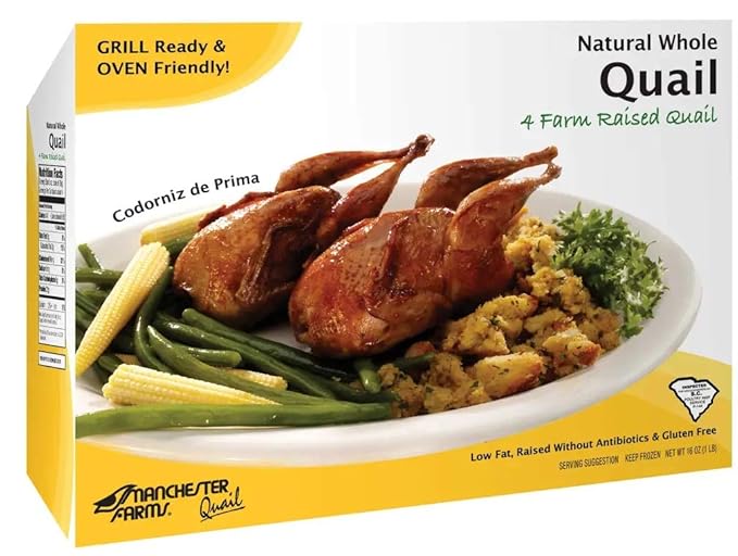 Manchester Farms Whole Natural Quai Bone In 3 Ounces (Pack of 24)