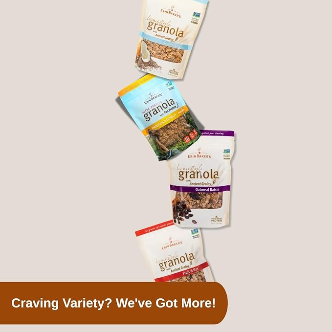 Erin Baker's Homestyle Granola Peanut Butter Chocolate Gluten-Free Vegan Ancient Grains Non-GMO Granola Bulk 10-pound bag160 Ounce (Pack of 1)PP-GRCE33754