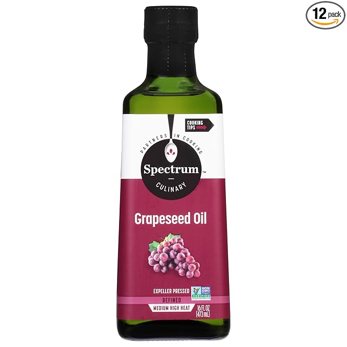 Spectrum Culinary Grapeseed Oil Refined 16 Oz (Pack of 12)