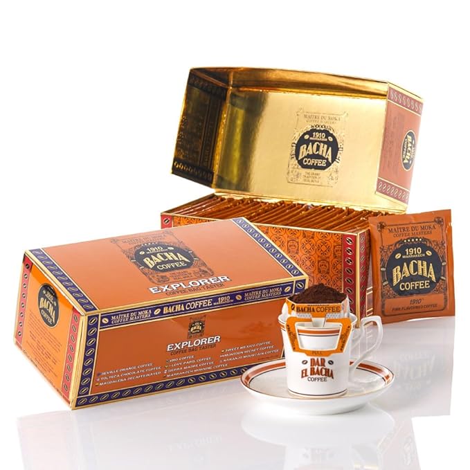 Bacha Coffee | Assorted EXPLORER Coffee Taster 100% Arabica Specialty Coffee Beans x25 Individually Wrapped Single Serve Filter Bags
