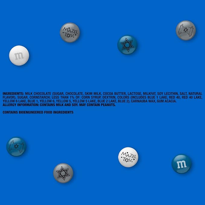 M&ampM’S WORLD Pre-Designed Milk Chocolate Candy - 2lbs of Bulk Candy in Resealable Pack for the Party Sweet Stuff for DIY Commemorative Gift or Party Favors
