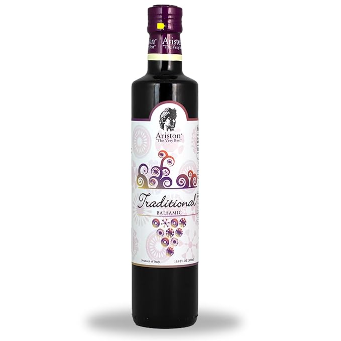 Ariston The Very Best Premium Balsamic Vinegar – Barrel Aged Gourmet Quality Product of Italy – Vegan Gluten Free GMO Free No Added Sugar All-Natural 16.9 fl oz (500ml) Traditional - Pack of