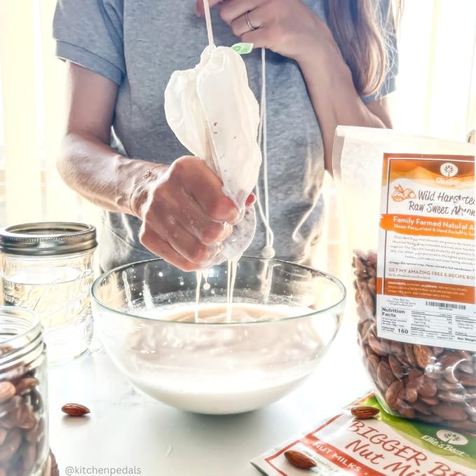Raw Almonds Sweet Wild Harvest - Bulk - Naturally Steam Pasteurized 100% Natural Almonds - Family Farmed Since 1875 - Raw 5 lb Box From Ellie's Best …