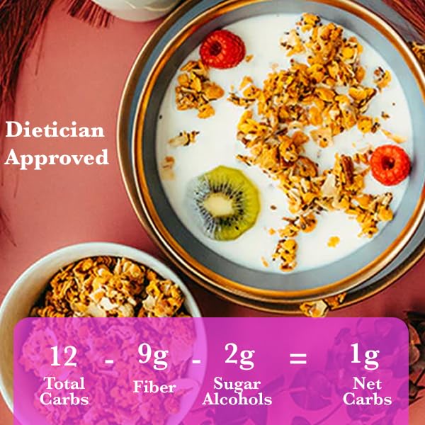 Avi Crunchy Almond Coconut Granola - 9oz Grain &amp Gluten Free Keto 5g of Protein and 9 g of Fiber Zero Sugar Added zero oats made with lupini beans - Superfood Snack