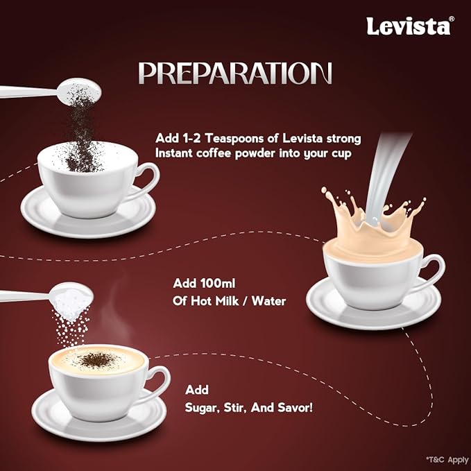 Levista Strong Instant Coffee 200 gm Can