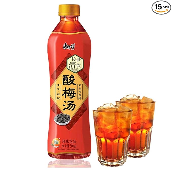 Kang shi Fu Bottled Drinks 500ml / 17 fl oz (Syrup of Plum 15 Bottles)