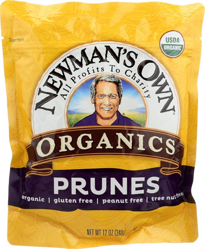 Newman's Own Organics California Prunes (Pack of 2) 12-Ounce Pouches