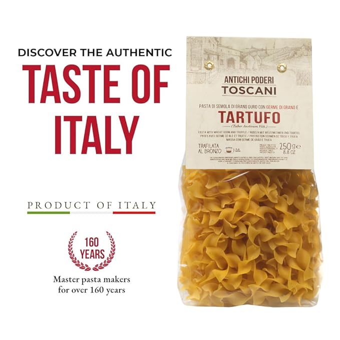 ANTICHI PODERI TOSCANI Handmade Flavored Pasta Truffle Pappardelline 8.8oz | Imported from Italy Pack of 2