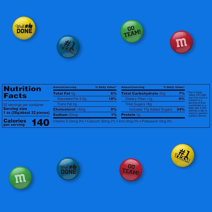 M&ampM’S WORLD Great Team Milk Chocolate Candy 5lbs of Bulk Candy in Resealable Pack for Team Events Athletic Awards Business Meetings Client Thank Yous Customer Appreciation