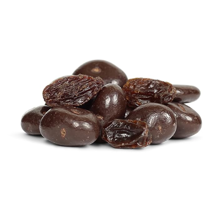 Gourmet Dark Chocolate Covered Raisins by It's Delish 3 LBS Jumbo Container | Dark Chocolate Raisins Candy Snack for Parties or Holiday Events and Healthy Snacking | USA Made Vegan Kosher