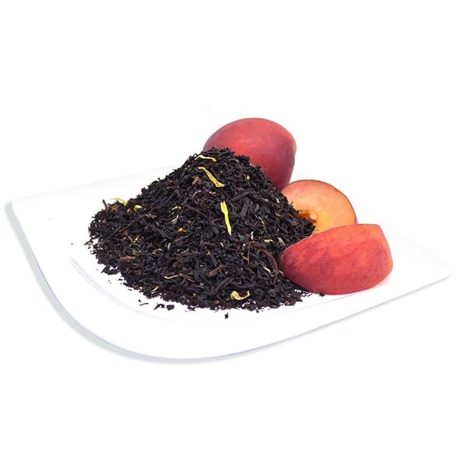 Organic Positively Tea Company Juicy Peach Black Tea Loose Leaf 16 Ounce
