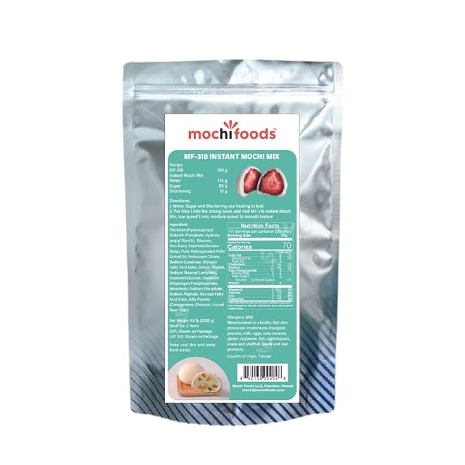 Original Instant Mochi Mix - 4.5lbs - Convenient Instant Mochi Mix | Enjoy Authentic Mochi Treats Anytime! Just Add Water &amp Steam | Perfect for Mochi Ice Cream &amp More - Mochi Foods