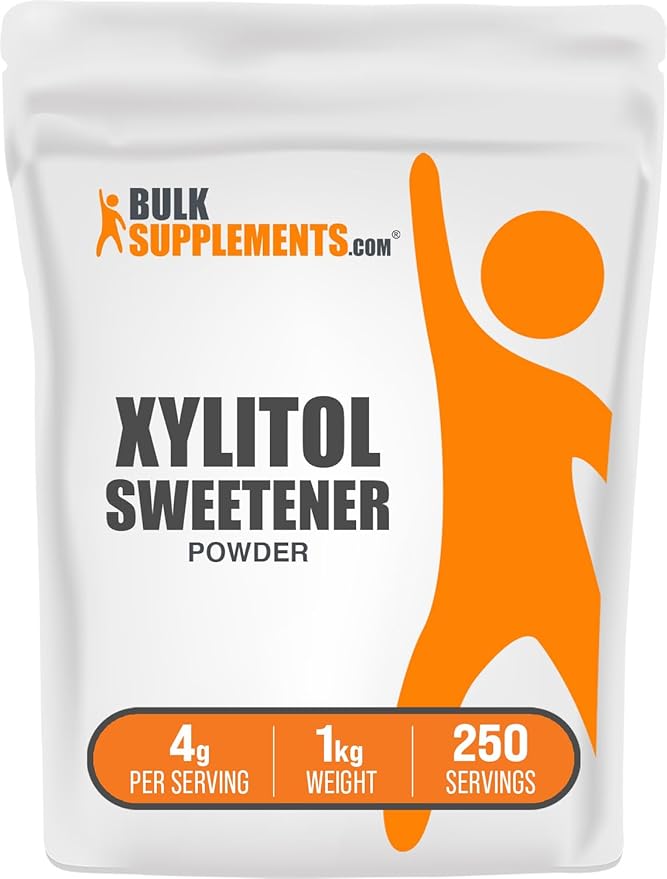 BulkSupplements.com Xylitol Powder - Sugar Substitute Food-Grade Powder - Vegan &amp Gluten Free 4g per Serving 1kg (2.2 lbs) (Pack of 1)