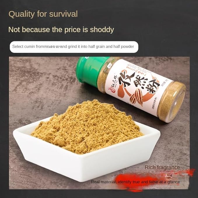 7 Bottles of Complete Combination Seasoning:Cumin Powder Barbecue Sprinkle Salt and Pepper Powder Anhui White Sesame Five-spice Powder Cayenne Pepper Selected White Pepper Total 225 Grams