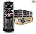 High Brew Coffee | Lightly Sweetened Cold Brew Iced Coffee with Pure Cane Sugar – 225 mg Natural Caffeine Patiently Brewed Never Heated. Low-Acid Ready-to-Drink | 8 oz Can (Triple Shot Black)
