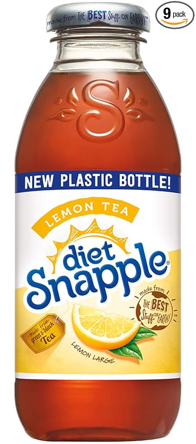Diet Snapple - Diet Lemon Tea - 16 oz (9 Plastic Bottles)