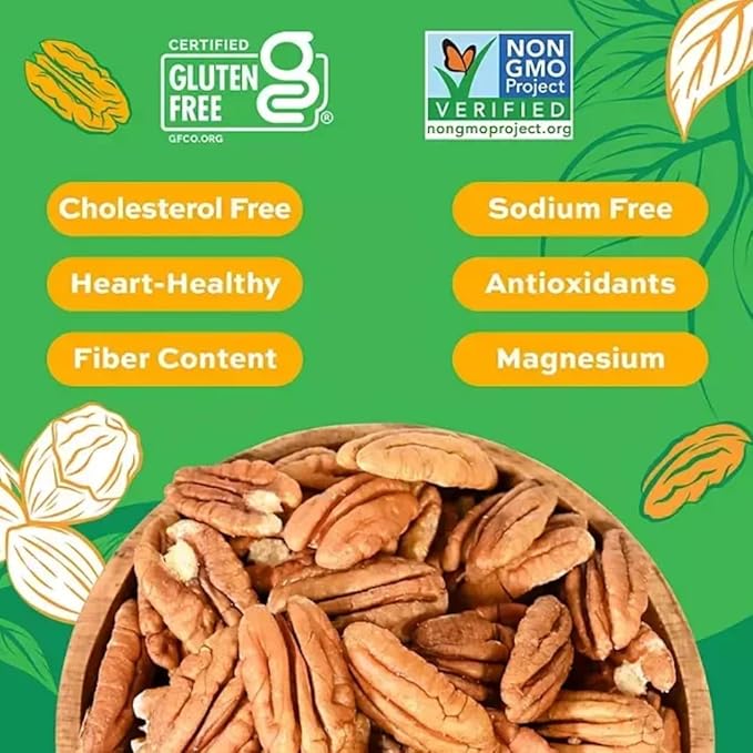M-Natural Pecan Halves 32 Ounces (1 Pack)