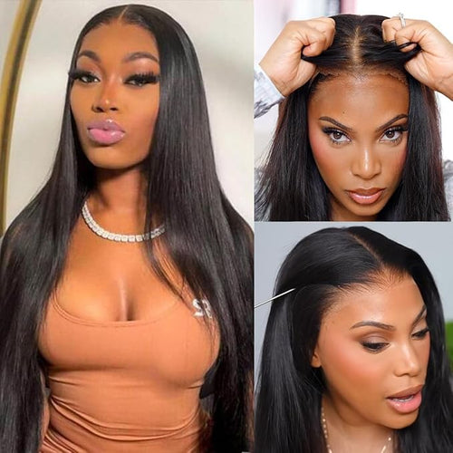 9x6 30 inch Glueless Wigs Human Hair Pre Plucked Pre Cut HD Lace Front Wigs Human Hair 200% Density Straight Glueless Wigs Human Hair wigs for Black Women