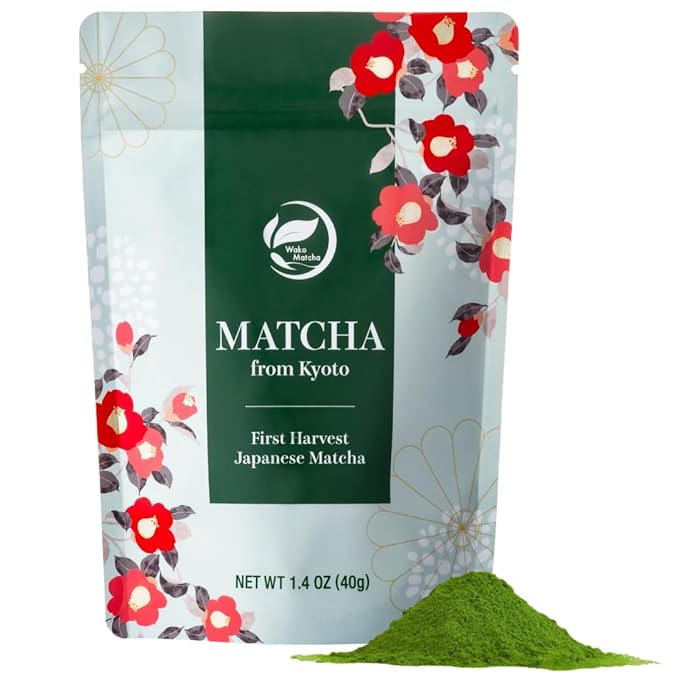 Wako Matcha Single-Origin Uji Matcha from Kyoto Japan (40g / 1.4 oz) – First Harvest Authentic Ceremonial Grade Green Tea Powder for Your Daily Morning Boost Café-Quality Hot or Iced Matcha and L