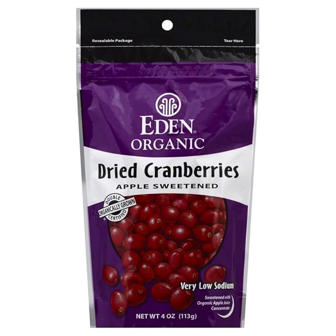 Eden Foods Eden Organic Dried Cranberries Apple Sweetened - Case of 15 - 4 OZ