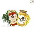 Shiva Organic Combo - Wild Forest Honey 250g &amp Mustard Bee Pollen 125g | Pure and Wholesome Superfoods