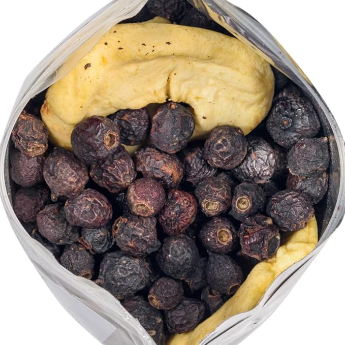 Siberian Green Whole Red Hawthorn Dried Berries 400g (14.11oz) Wild Harvested Crataegus Sanguinea from Altai with Apples slices as antioxidant
