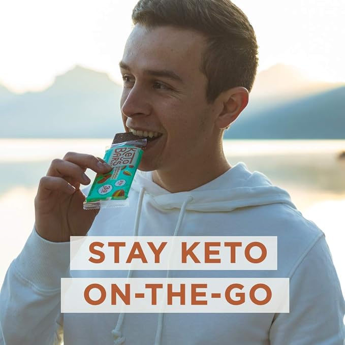 KETO BARS : The Original High Fat Low Carb Ketogenic Bar. Gluten Free Homemade with simple ingredients. [Mint Chocolate 10 Pack]