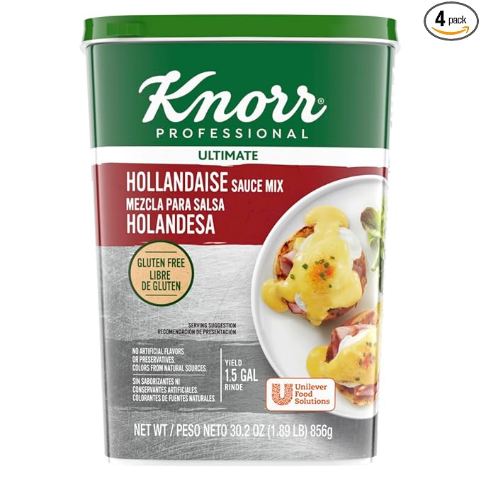 Knorr Professional Ultimate Hollandaise Sauce Mix Vegetarian Gluten Free No Artificial Flavors or Preservatives No added MSG 30.2 oz Pack of 4