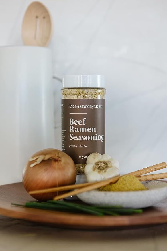 Clean Monday Meals Beef Ramen Seasoning Mix | Dairy Free &amp Gluten Free | 11.07oz | 2 Pack