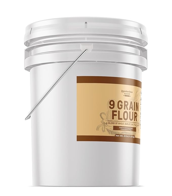 Unpretentious 9 Grain Flour 5 Gallon Bucket (400 Ounce)