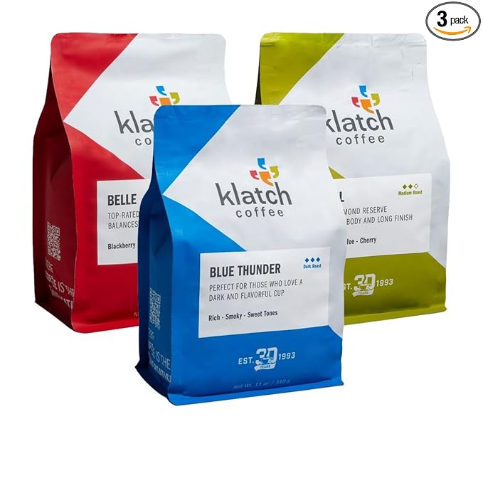 Bean Box Sampler - Roasted by Klatch 3-Pack Whole Bean Gourmet Coffee