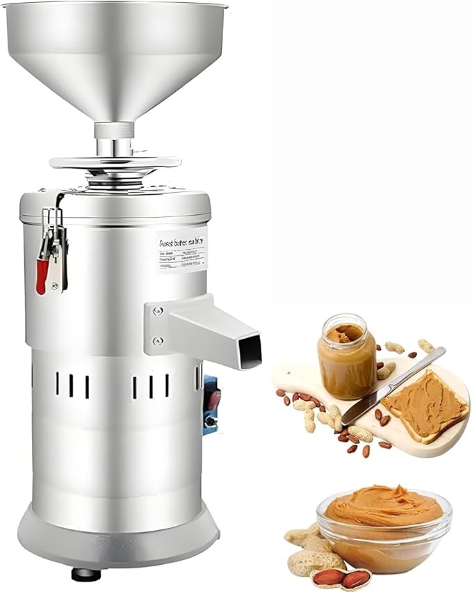 1100W High Efficiency Peanut Butter Maker 2850r/min Multifunctional Nut Butter Grinder &amp Sesame Paste Machine Easy to Clean Quiet Operation 15Kg/H for Home Kitchen Use