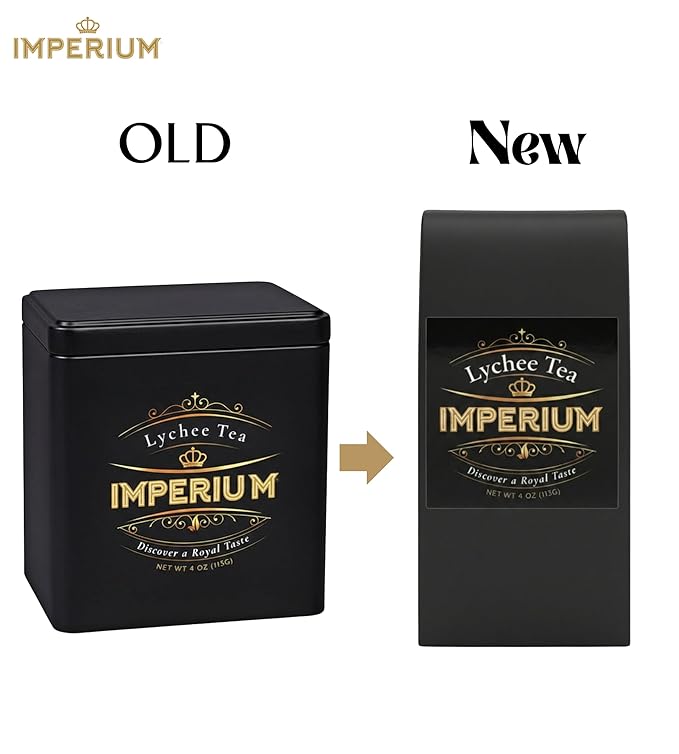 Imperium Lychee Oolong Tea Loose Leaf (4oz) Hand-Picked Premium Oolong Brews 100 Cups Naturally Uplifting Beverage Floral and Fruity Notes Exotic Sweet Aroma and Refreshing Smooth Finish