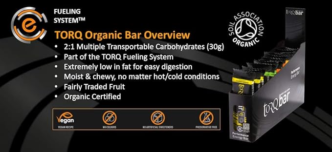 TORQ Organic Energy Bar - Sundried Banana - Box of 15