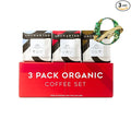 Single-Origin Organic Coffee Beans Gift Box Light Medium or Dark Roast Organic Whole Bean Coffee 3 Pack Explorer 9 oz each 1740 Peru by Uncharted Coffee