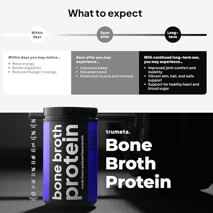 Beef Bone Broth Protein Powder - Purified Collagen Powder with 9 Amino Acids for Muscle and Skin Health - Rich Chocolate Flavor for a Tasty and Nutritious Experience