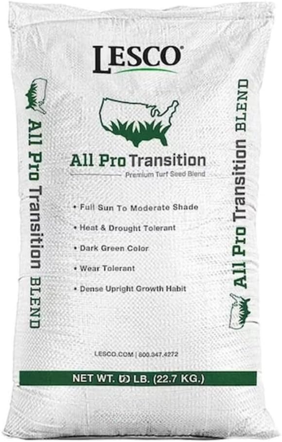 Lesco All-Pro Transition Tall Fescue Grass Seed Blend – (10 lbs) **Non-Returnable** Drought-Tolerant Heat &amp Shade Resistant Insect-Resistant Lawn Seed for Durable Turf