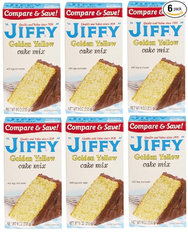 Golden Yellow Cake Mix (Pack Of 6 Boxes) 9 oz.Each