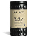 Tea Forte Vanilla Rose Premium Organic Loose Leaf Caffeinated White Tea Blend Canister Makes 35-50 Cups