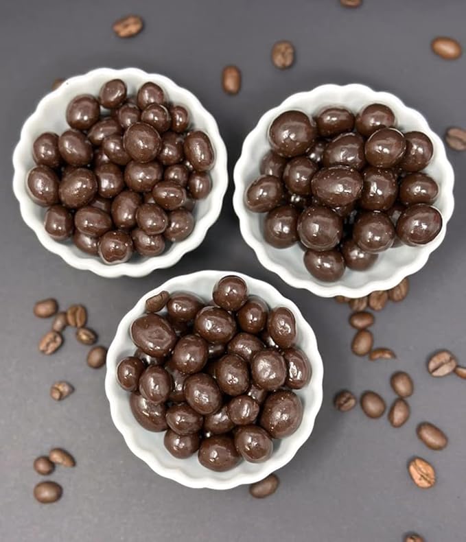 SweetGourmet Sea Salt Caramel Dark Chocolate Covered Espresso Coffee Beans | 1 Pound