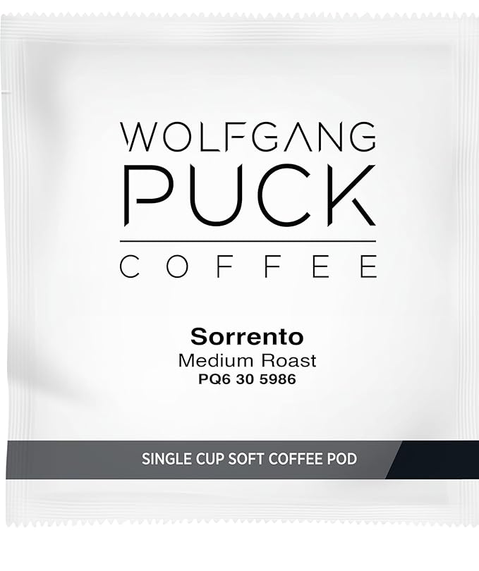 Wolfgang Puck Coffee Sorrento Blend Medium Roast 9.5 Gram soft Pods 18 Count (Pack of 3)