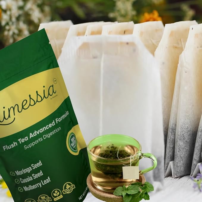 Sl-imessia Natural Herbal Tea – Digestive Support Blend with Lotus Leaf Cassia Seed Mulberry Leaf &amp Green Tea | 14 Caffeine-Free Tea Bags | by Robutop