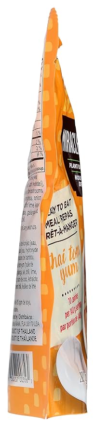 Miracle Noodle Ready To Eat Meal Thai Tom Yum Noodle Soup Gluten Free Vegan 280 Grams (Pack Of 6)