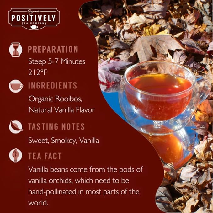 Organic Positively Tea Company Rooibos Tea Sampler Loose Leaf 4 Ounce 3 Pack
