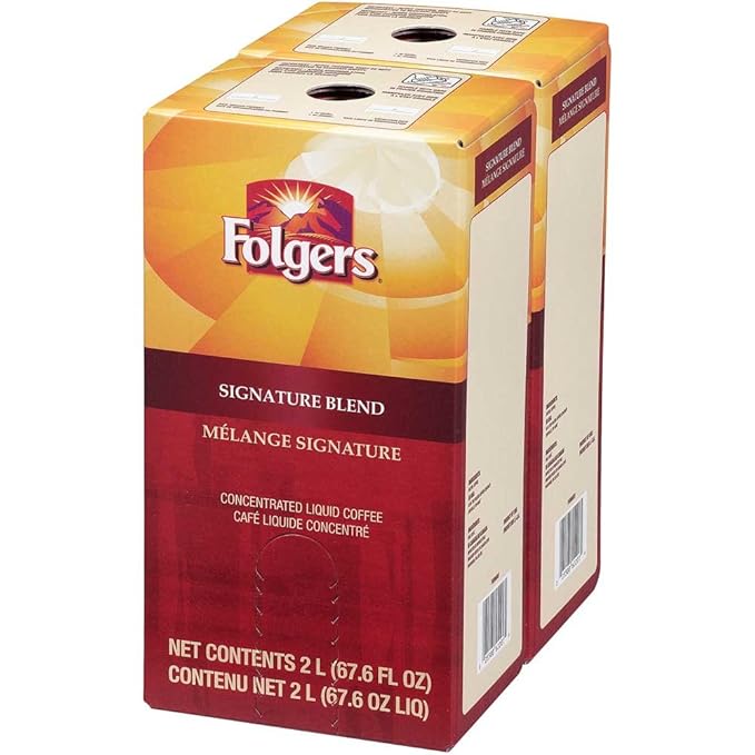 Folgers Liquid Coffee - Signature Blend 2 boxes/2 L - Replaces Douwe Egberts Gourmet Blend