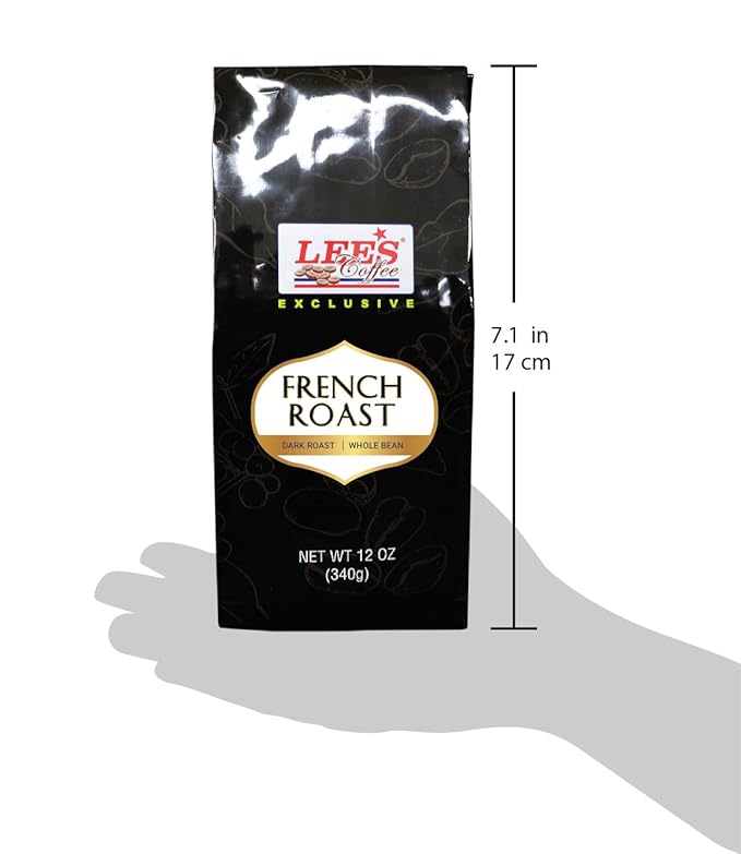 Lee's Coffee Exclusive Whole Bean Coffee French Roast 12 Ounce