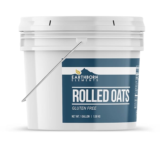 Earthborn Elements Gluten Free Rolled Oats 1 Gallon Old Fashioned Oats Bulk Size