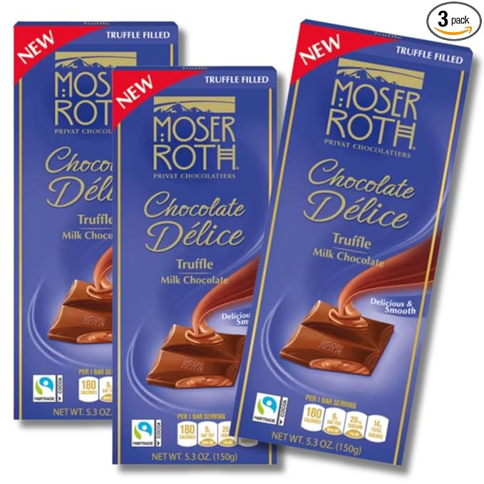 3 Chocolate Bars Each Has 5 Individually Wrapped Bars Dark Chocolate Bar combines rich dark chocolate (Truffle-3-Pack)