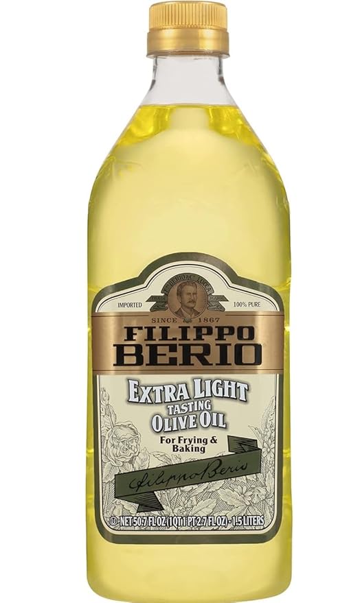 Filippo Berio Extra Light Olive Oil 50.7 Ounce rPET Bottle (Pack of 6)